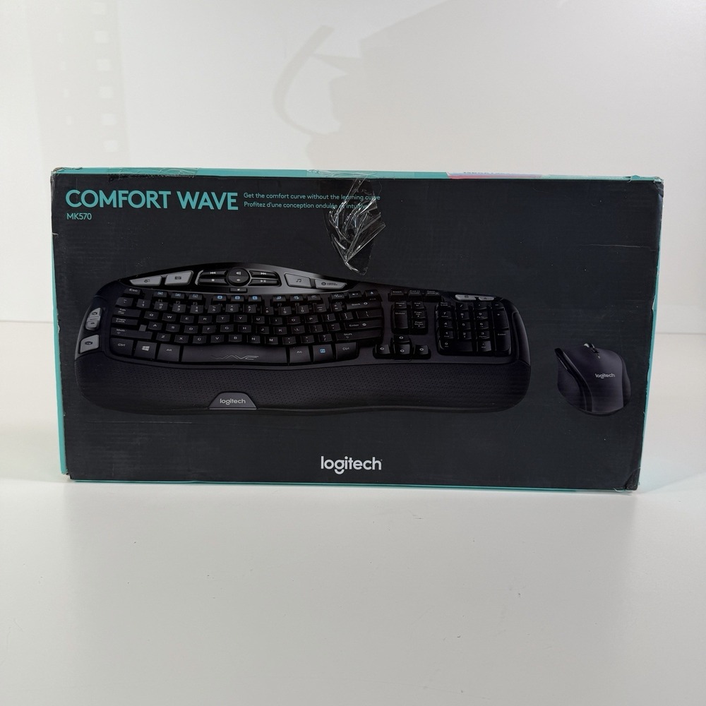 Logitech MK570 Comfort Wave K350 Wireless Keyboard Mouse Combo W/Dongle